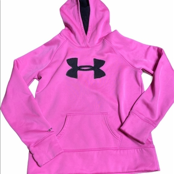 UNDER Armour Pink Sweatshirt Youth Xl. B16 - Picture 1 of 4